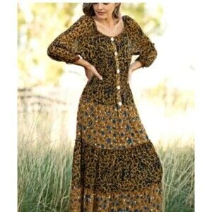 Fig and Flower mix Print Maxi Dress